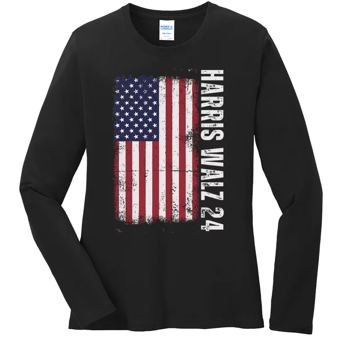 Kamala Harris Tim Walz Waltz Election Party Wear Ladies Long Sleeve Shirt