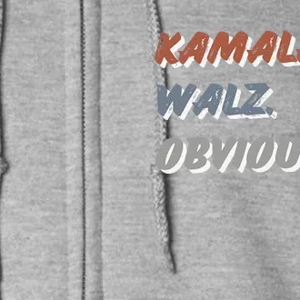 Kamala Harris Tim Walz Obviously Vote Harris Waltz 2024 Full Zip Hoodie