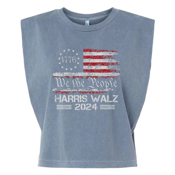 Kamala Harris Tim Waltz 2024 Garment-Dyed Women's Muscle Tee