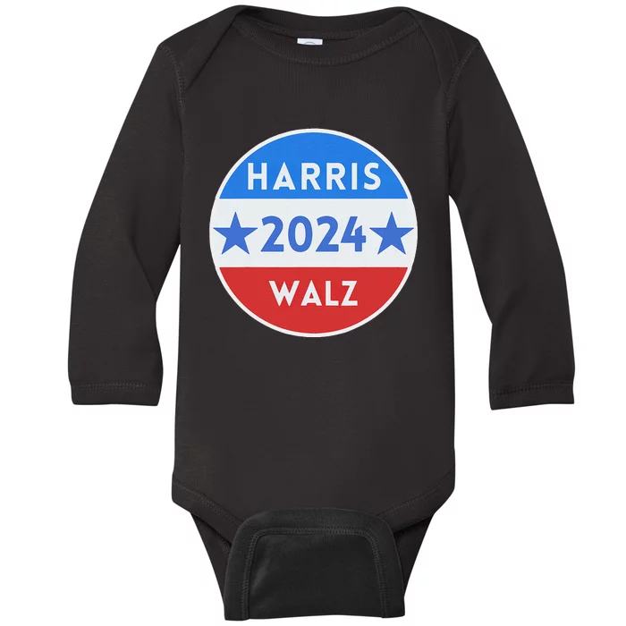 Kamala Harris Tim Walz Waltz Election Party Wear Baby Long Sleeve Bodysuit