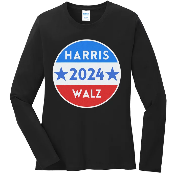 Kamala Harris Tim Walz Waltz Election Party Wear Ladies Long Sleeve Shirt