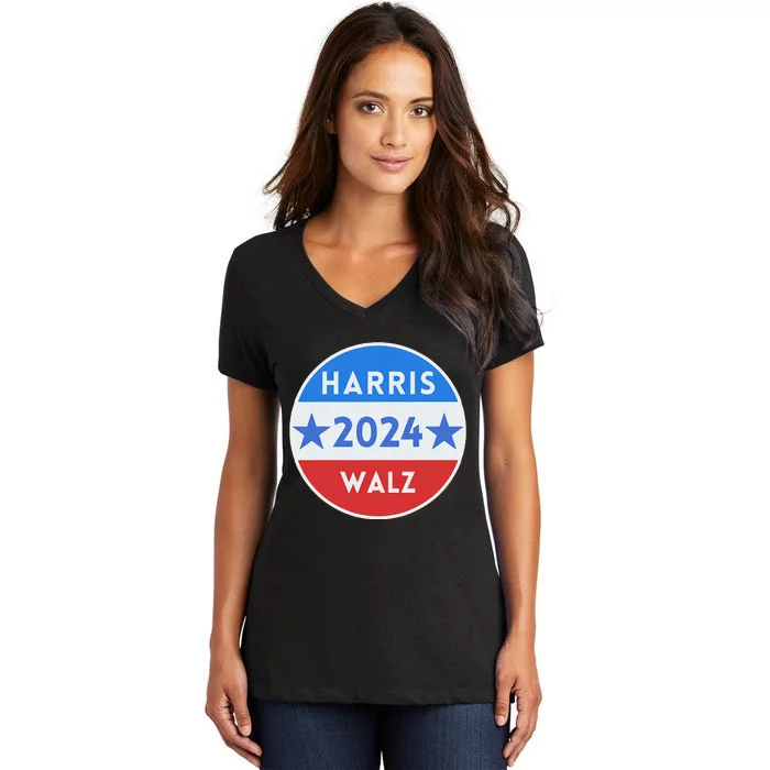 Kamala Harris Tim Walz Waltz Election Party Wear Women's V-Neck T-Shirt