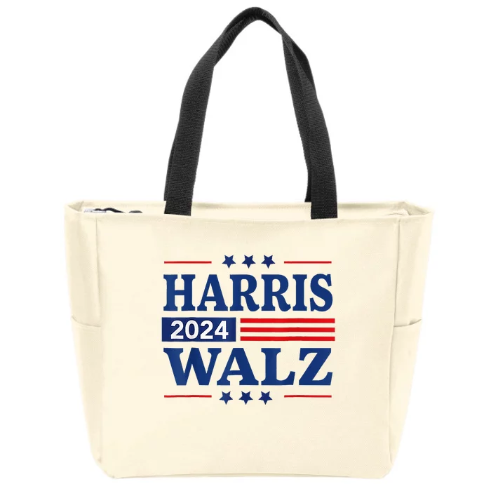 Kamala Harris Tim Waltz 24 Zip Tote Bag