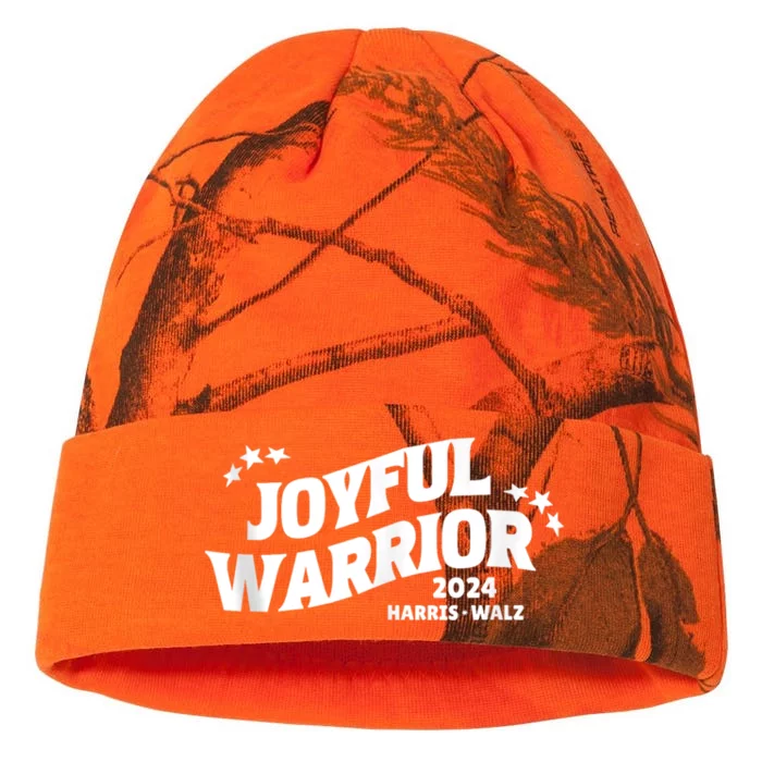 Kamala Harris Tim Walz Waltz 2024 Joyful Warriors Kati - 12in Camo Beanie