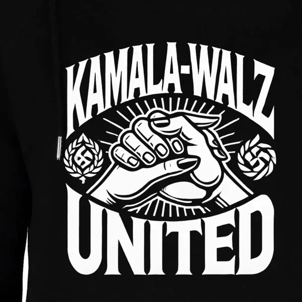 Kamala Harris Tim Walz Waltz United Political 2024 Election Womens Funnel Neck Pullover Hood