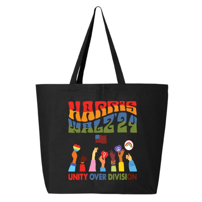 Kamala Harris Tim Walz Waltz Boho Aesthetic 25L Jumbo Tote