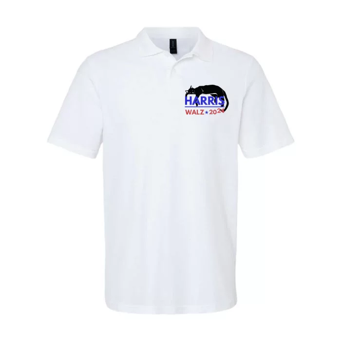 Kamala Harris Tim Waltz Harris Waltz 2024 Harris Cat Softstyle Adult Sport Polo