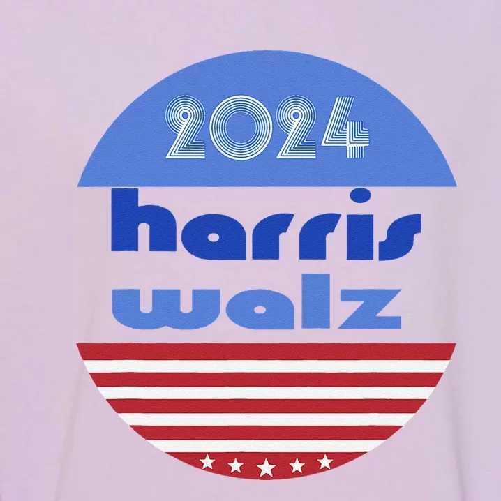 Kamala Harris Tim Walz 2024 Democrat Us Election Political Garment-Dyed Sweatshirt