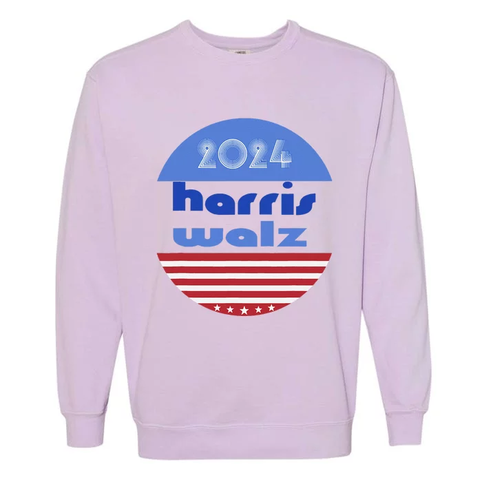 Kamala Harris Tim Walz 2024 Democrat Us Election Political Garment-Dyed Sweatshirt