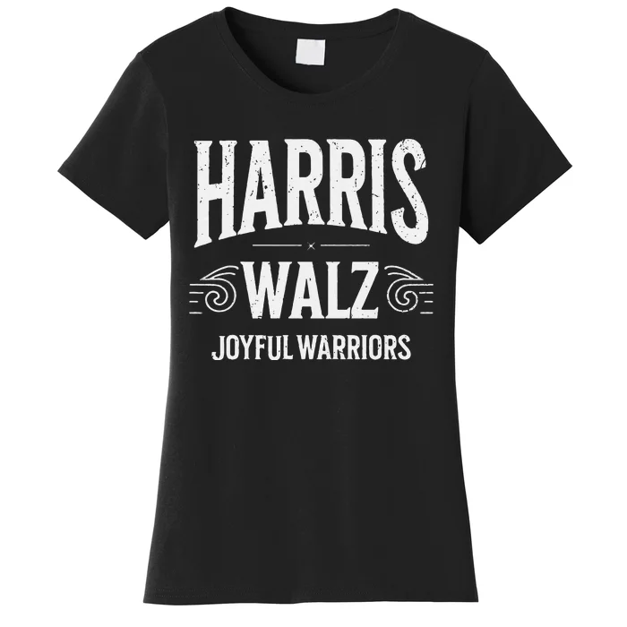 Kamala Harris Tim Walz Waltz 2024 Joyful Warriors Women's T-Shirt