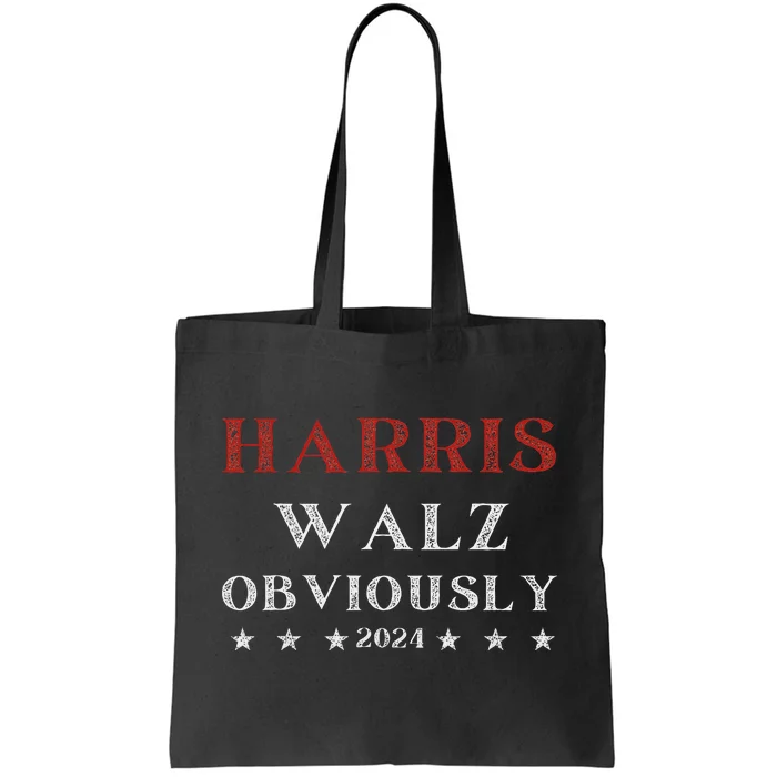 Kamala Harris Tim Walz Waltz 2024 Obviously Tote Bag