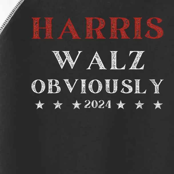 Kamala Harris Tim Walz Waltz 2024 Obviously Toddler Fine Jersey T-Shirt