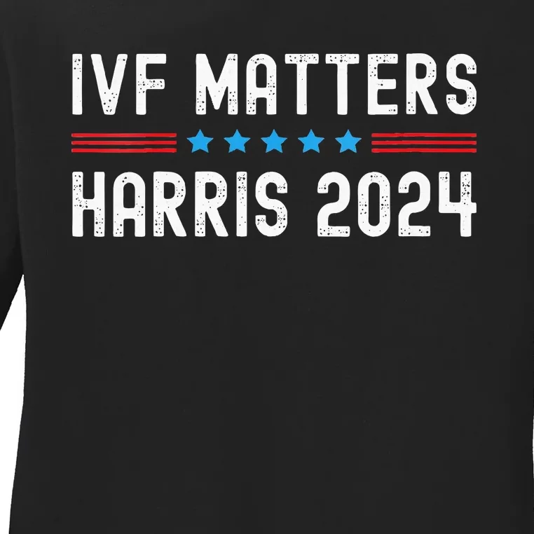 Kamala Harris Tim Walz Ivf Matters President 2024 Ladies Long Sleeve Shirt