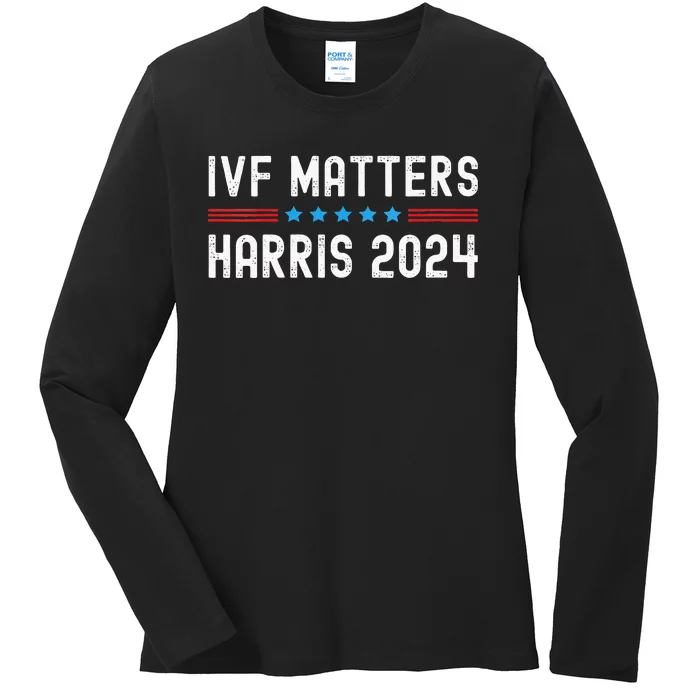 Kamala Harris Tim Walz Ivf Matters President 2024 Ladies Long Sleeve Shirt