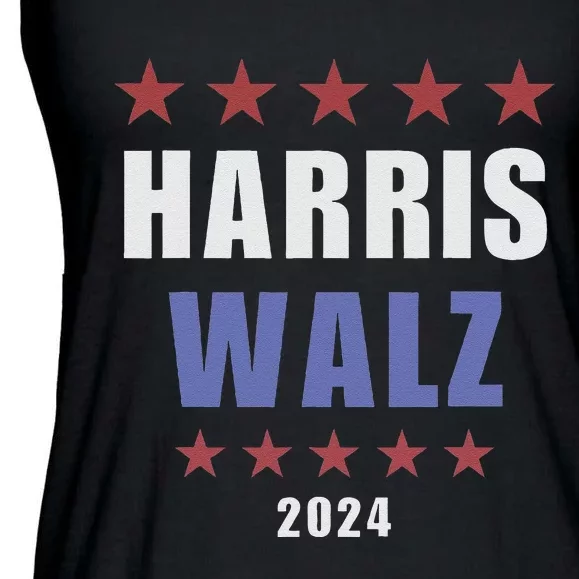 Kamala Harris Tim Walz Waltz Election Party Wear Ladies Essential Flowy Tank