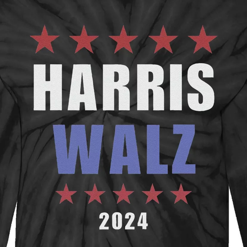 Kamala Harris Tim Walz Waltz Election Party Wear Tie-Dye Long Sleeve Shirt