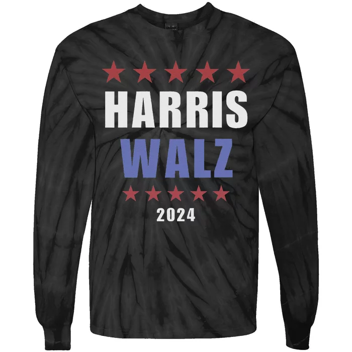 Kamala Harris Tim Walz Waltz Election Party Wear Tie-Dye Long Sleeve Shirt