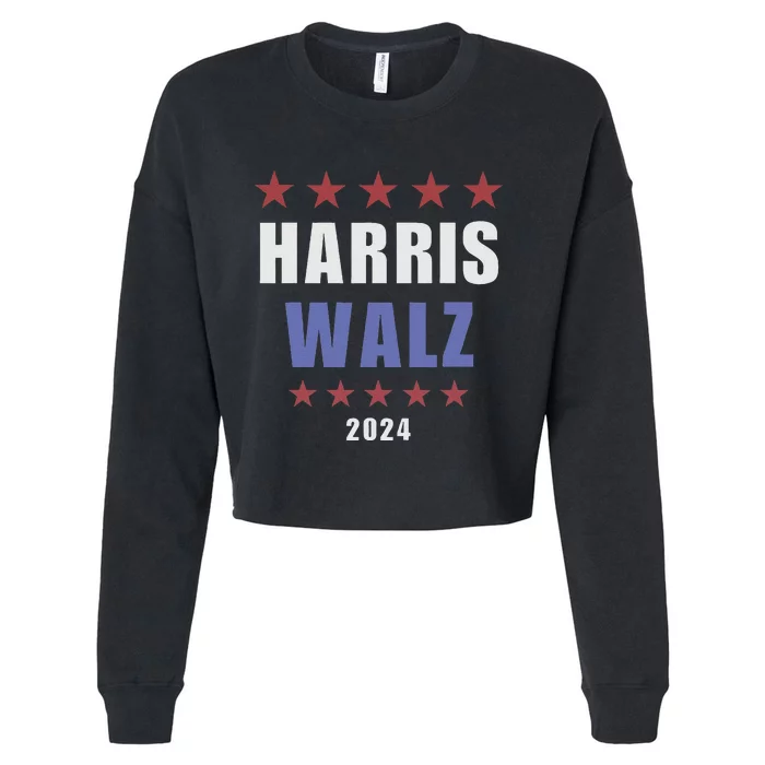 Kamala Harris Tim Walz Waltz Election Party Wear Cropped Pullover Crew