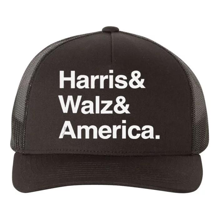 Kamala Harris Tim Walz Yupoong Adult 5-Panel Trucker Hat