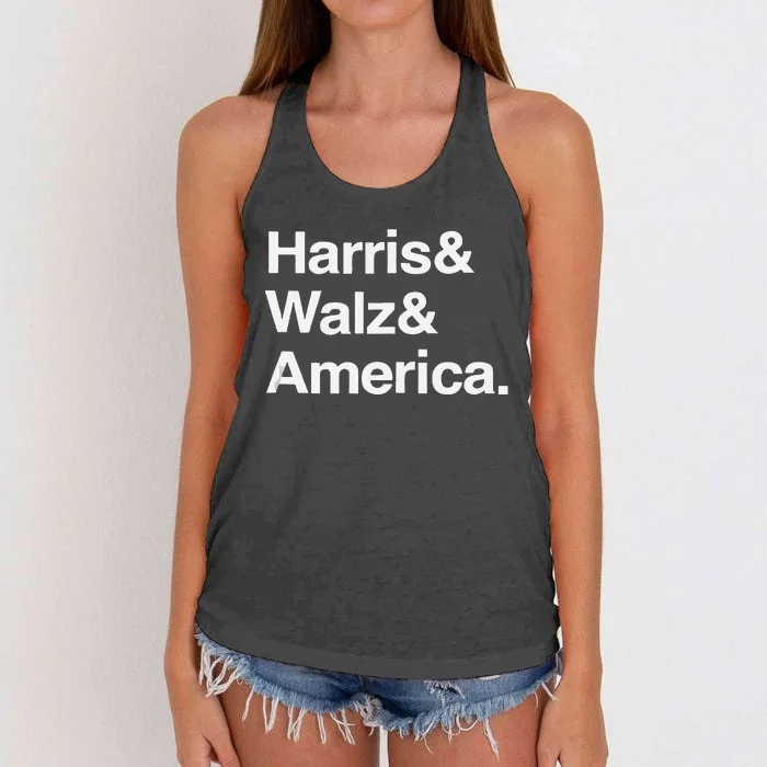 Kamala Harris Tim Walz Women's Knotted Racerback Tank