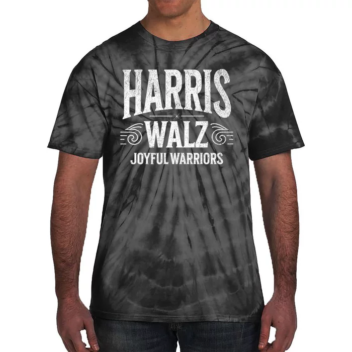 Kamala Harris Tim Walz Waltz 2024 Joyful Warriors Tie-Dye T-Shirt