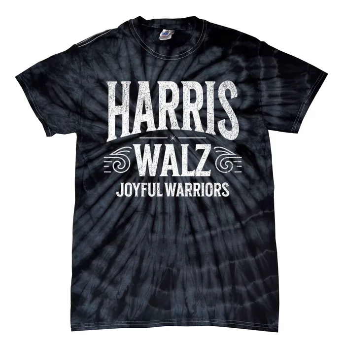 Kamala Harris Tim Walz Waltz 2024 Joyful Warriors Tie-Dye T-Shirt