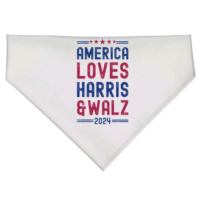 Kamala Harris Tim Walz Waltz Election Party Wear USA-Made Doggie Bandana