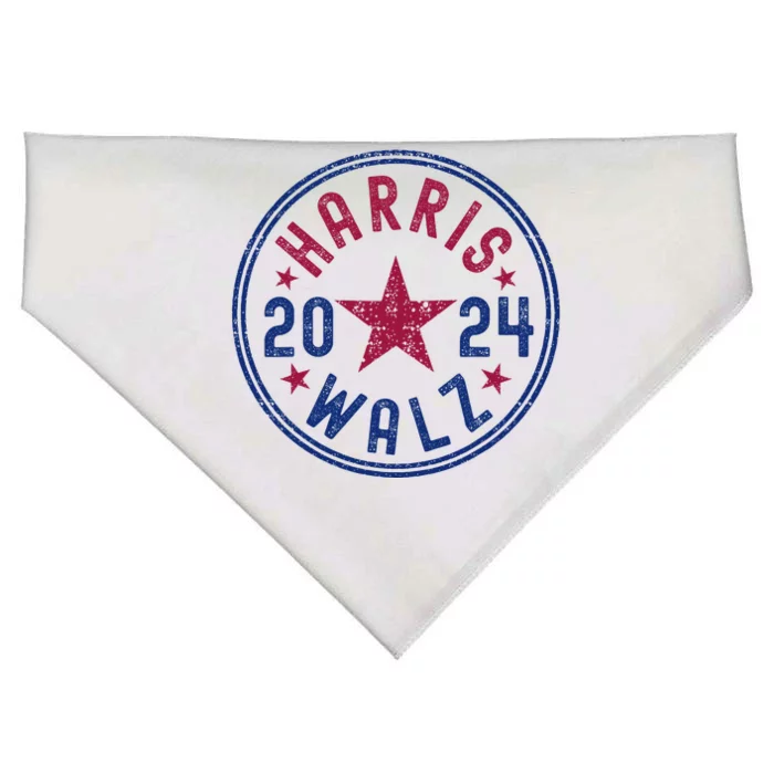 Kamala Harris Tim Walz Waltz Election Party Wear USA-Made Doggie Bandana