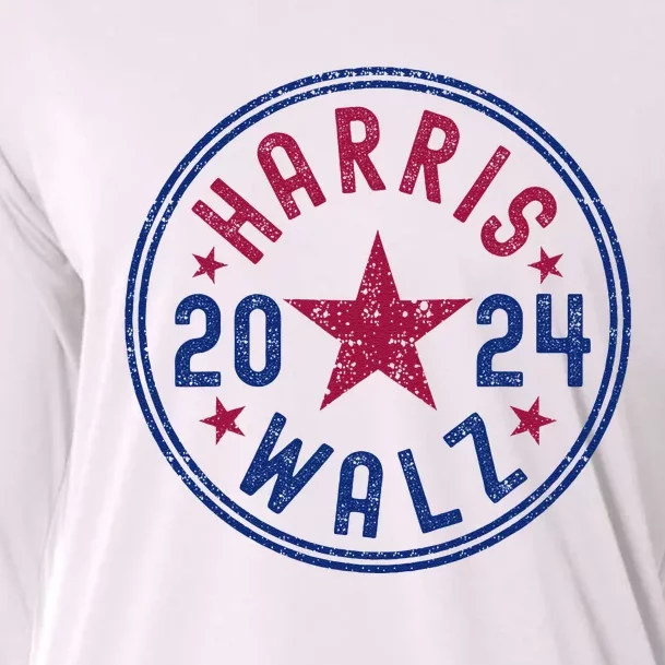 Kamala Harris Tim Walz Waltz Election Party Wear Cooling Performance Long Sleeve Crew