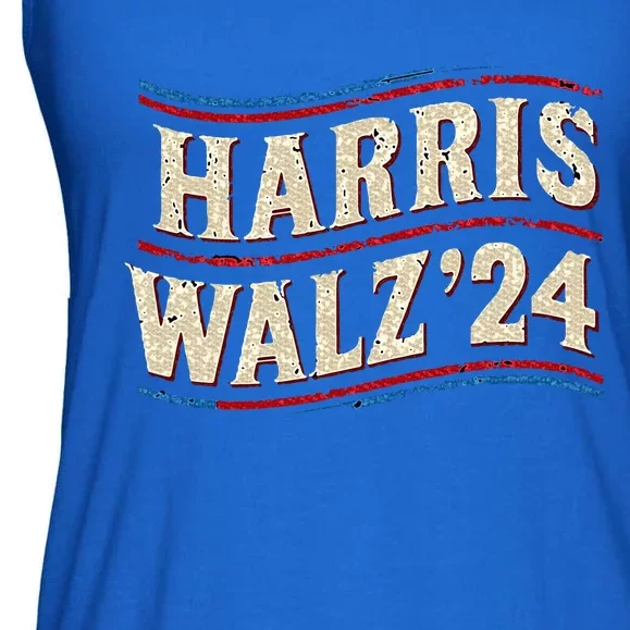 Kamala Harris Tim Walz First Female President Ladies Essential Flowy Tank