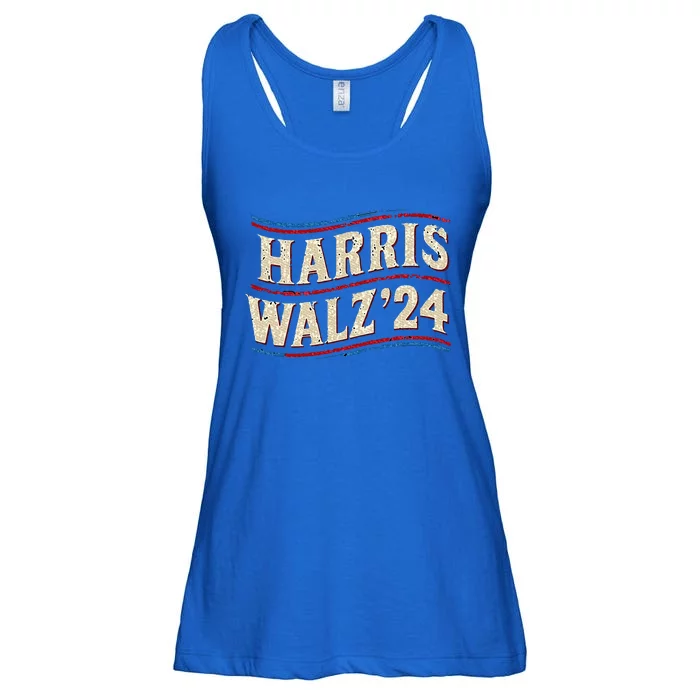 Kamala Harris Tim Walz First Female President Ladies Essential Flowy Tank