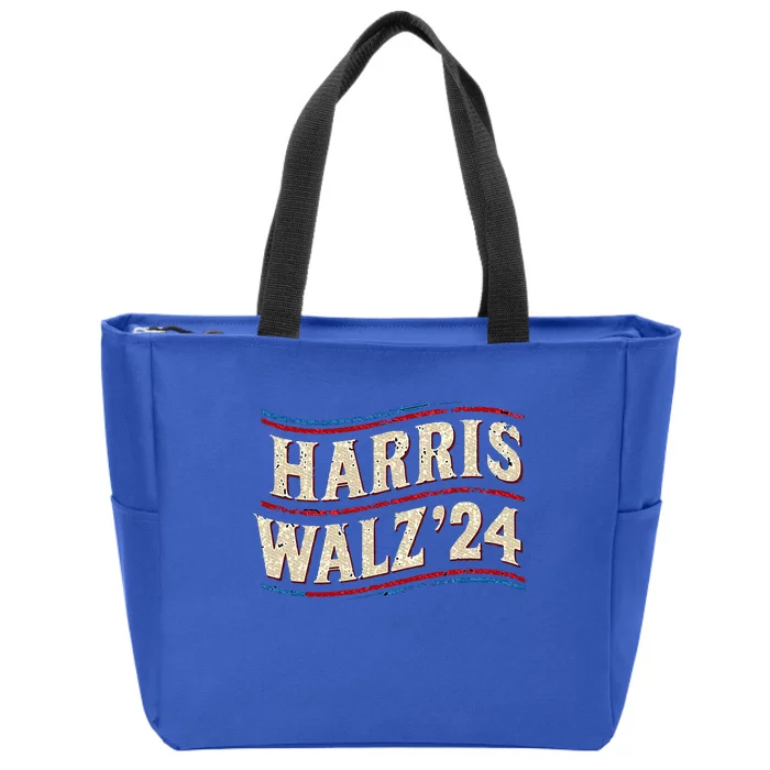 Kamala Harris Tim Walz First Female President Zip Tote Bag