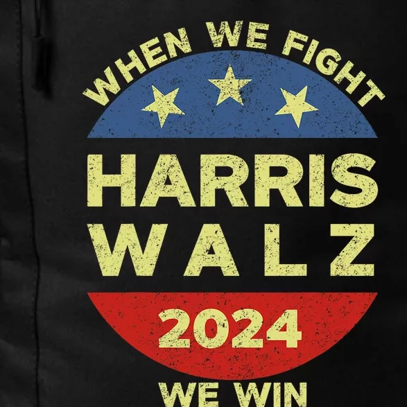 Kamala Harris Tim Walz 2024 When We Fight We Win Daily Commute Backpack