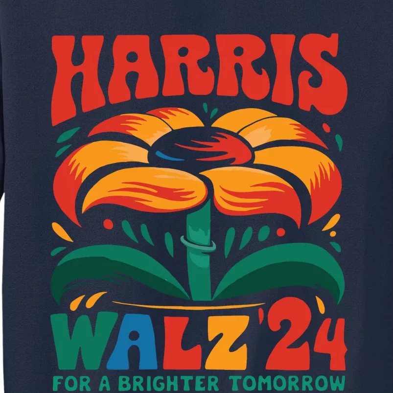 Kamala Harris Tim Walz 2024 Peace Lgbt Harris Walz Waltz Tall Sweatshirt