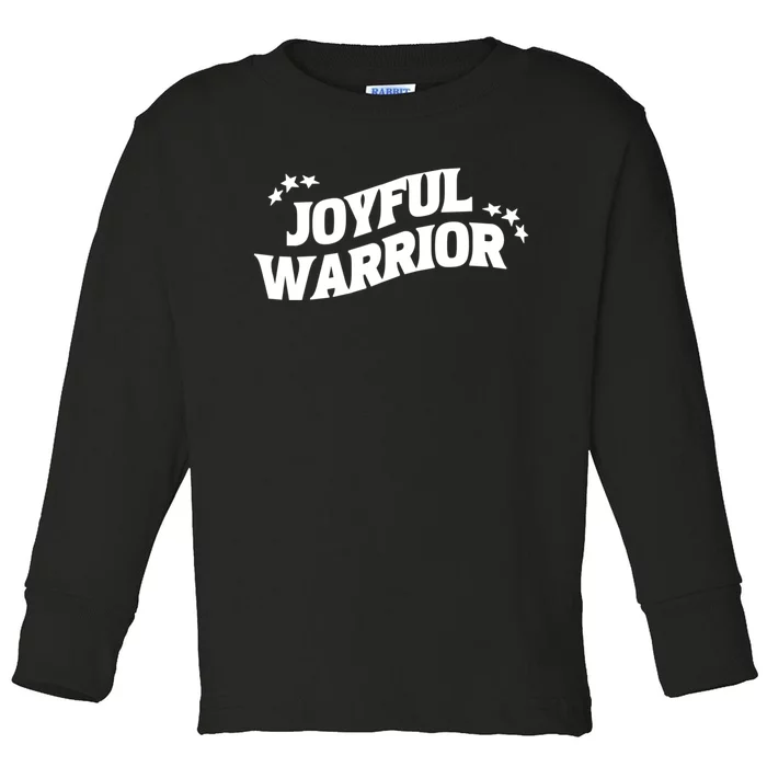 Kamala Harris Tim Walz Waltz 2024 Joyful Warriors Toddler Long Sleeve Shirt