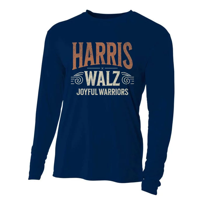 Kamala Harris Tim Walz Waltz 2024 Joyful Warriors Cooling Performance Long Sleeve Crew