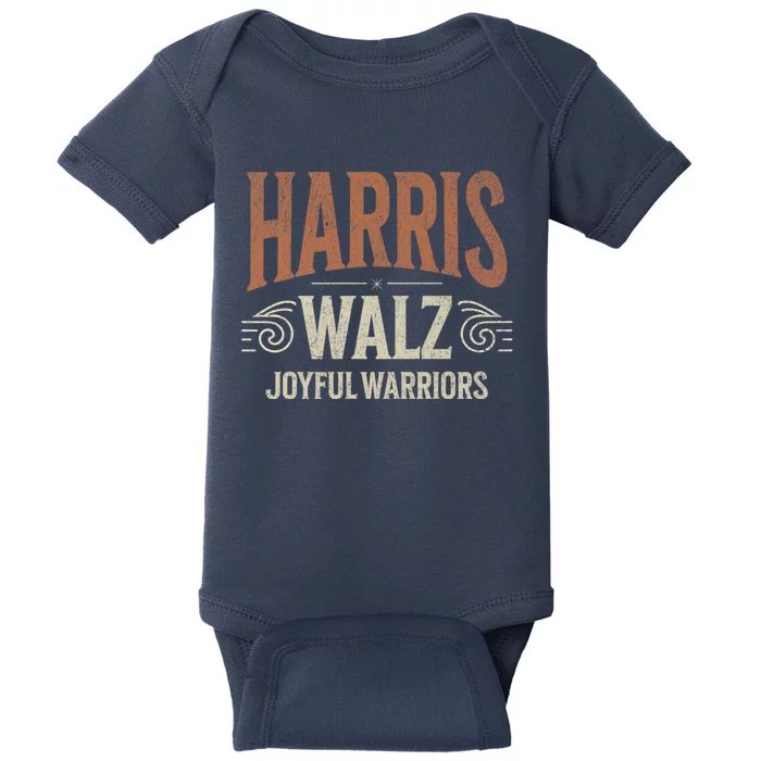 Kamala Harris Tim Walz Waltz 2024 Joyful Warriors Baby Bodysuit