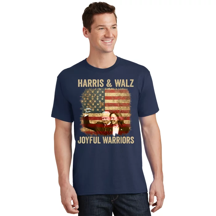 Kamala Harris Tim Walz Waltz 2024 Joyful Warriors T-Shirt