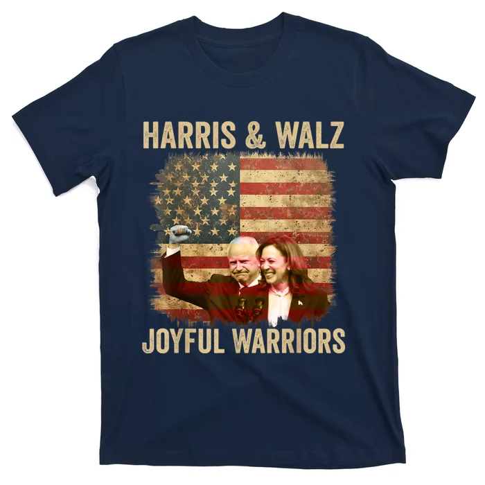 Kamala Harris Tim Walz Waltz 2024 Joyful Warriors T-Shirt