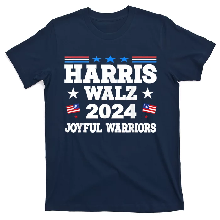 Kamala Harris Tim Walz Waltz 2024 Joyful Warriors T-Shirt