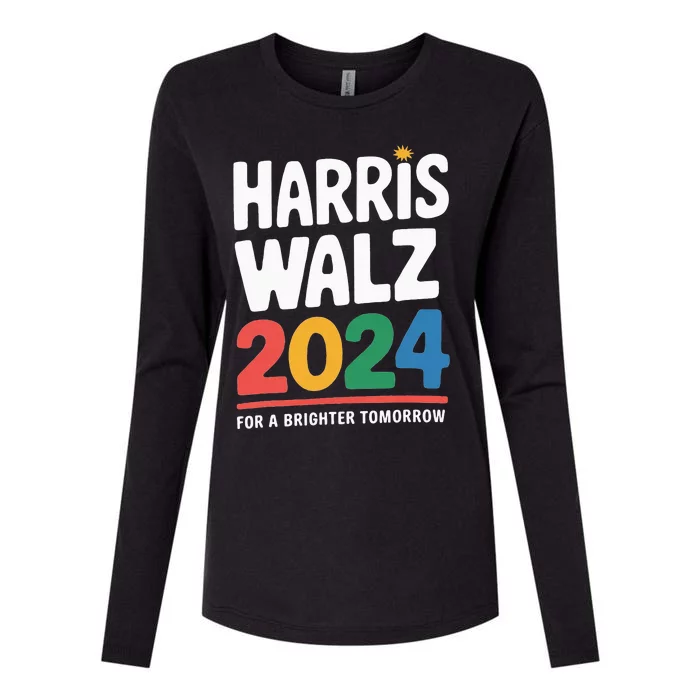 Kamala Harris Tim Waltz Campaign Harris Walz 2024 Womens Cotton Relaxed Long Sleeve T-Shirt