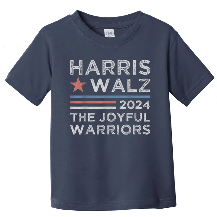 Kamala Harris Tim Walz Waltz 2024 Joyful Warriors Toddler T-Shirt