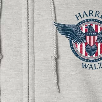 Kamala Harris Tim Walz Waltz Full Zip Hoodie