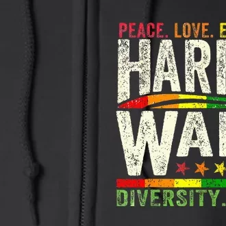 Kamala Harris Tim Walz 2024 Peace Lgbt Harris Walz Waltz Full Zip Hoodie