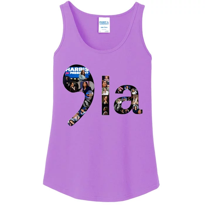 Kamala Harris Trump Presidential Debate 2024 Ladies Essential Tank