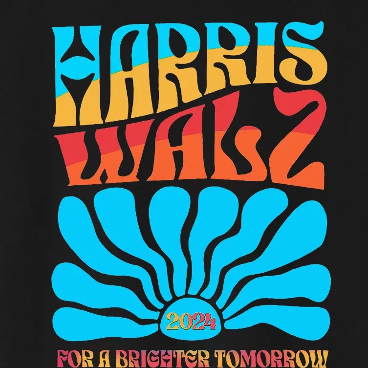 Kamala Harris Tim Walz 2024 For A Brighter Tomorrow Women's Crop Top Tee