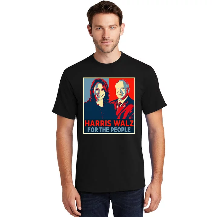 Kamala Harris Tim Walz Waltz For The People 2024 Tall T-Shirt