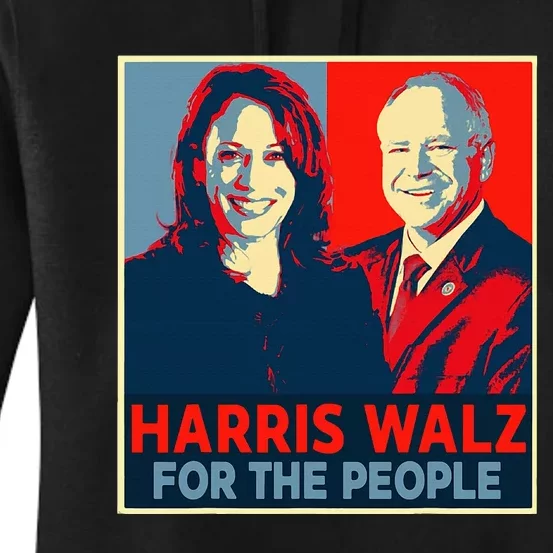 Kamala Harris Tim Walz Waltz For The People 2024 Women's Pullover Hoodie