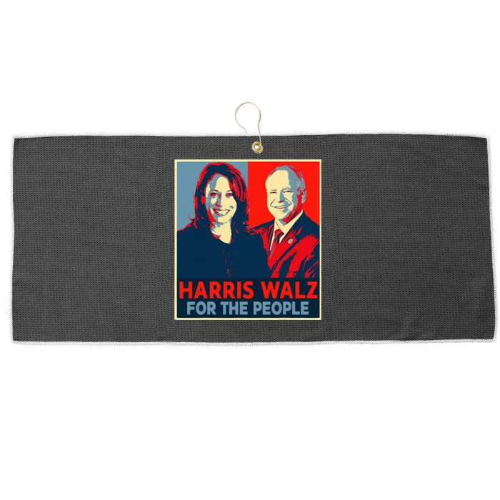 Kamala Harris Tim Walz Waltz For The People 2024 Large Microfiber Waffle Golf Towel