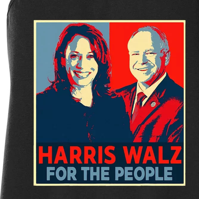 Kamala Harris Tim Walz Waltz For The People 2024 Women's Racerback Tank